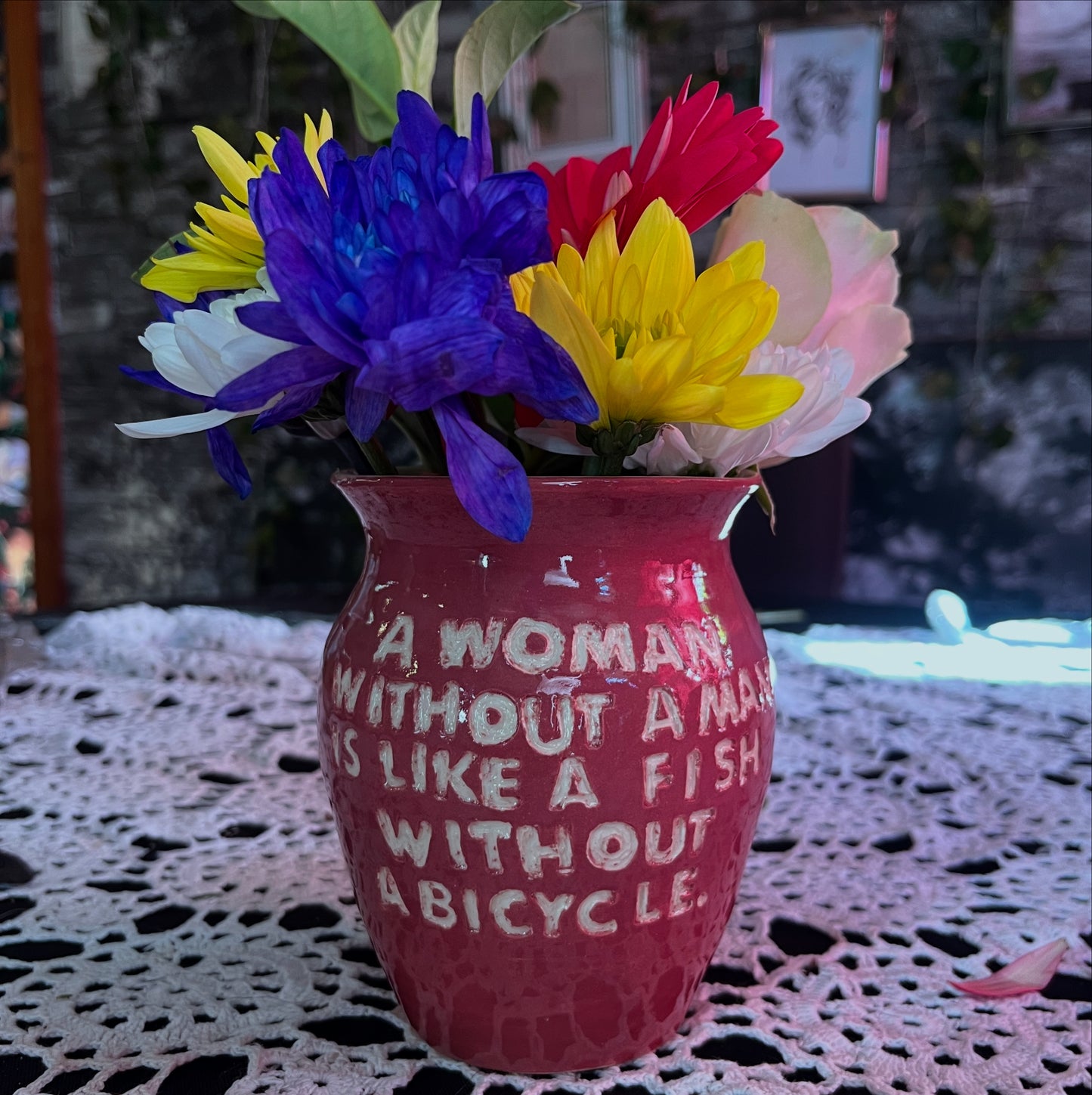 A woman without a man vase