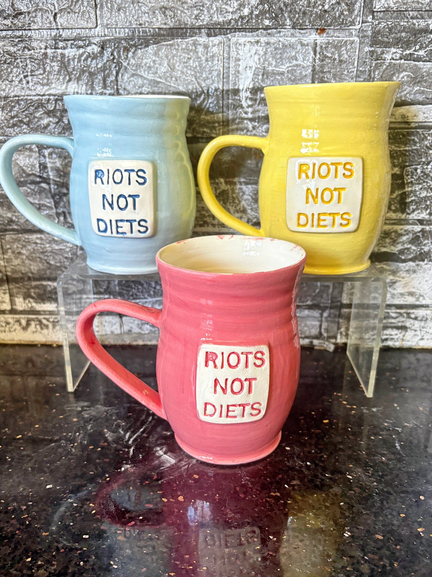 Riots not Diets mug